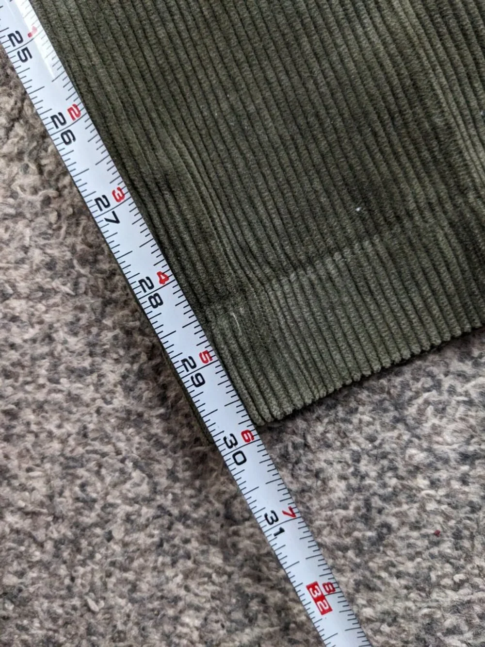 Brooks Brothers Pants Corduroy Flat Front Dark Olive Green Mens 29x30 Clark